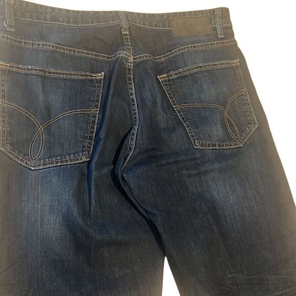 Calvin Klein Blue Relaxed Straight 5 Pocket Men's Jeans Size 36 - Picture 5 of 10